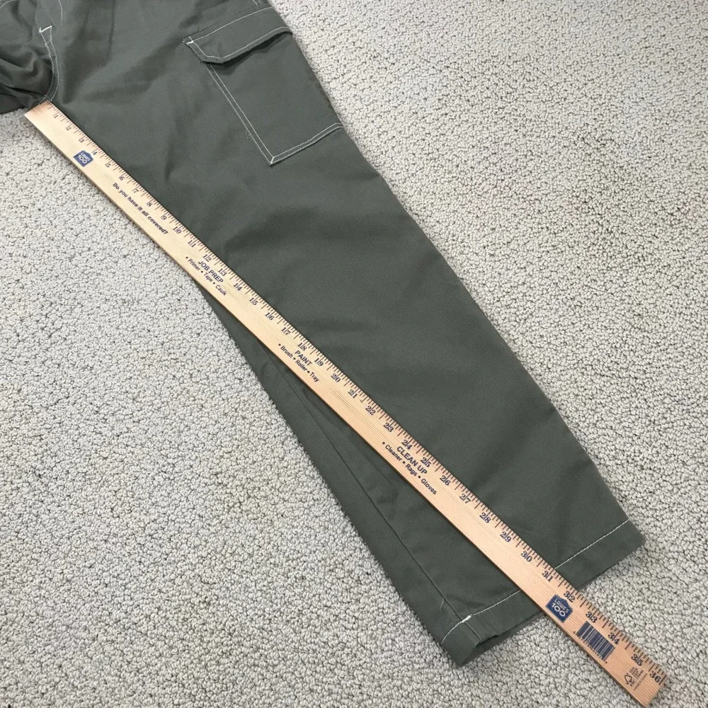 True Religion Mens Kalamata Cargo Pants Olive Green Contrast Stitch Size 32 NWT